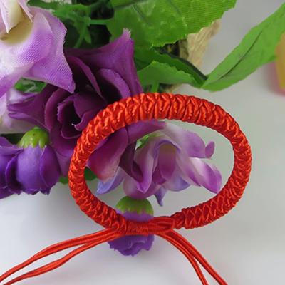 Náramek v čínském stylu červené lano pletené šperky Ručně vyráběný nastavitelný náramek