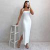 Summer New Women clothes Sexy Hanging Neck Sling Gyaru Long dress Backless Temperament Slim fit Slimming Lace-up Dress
