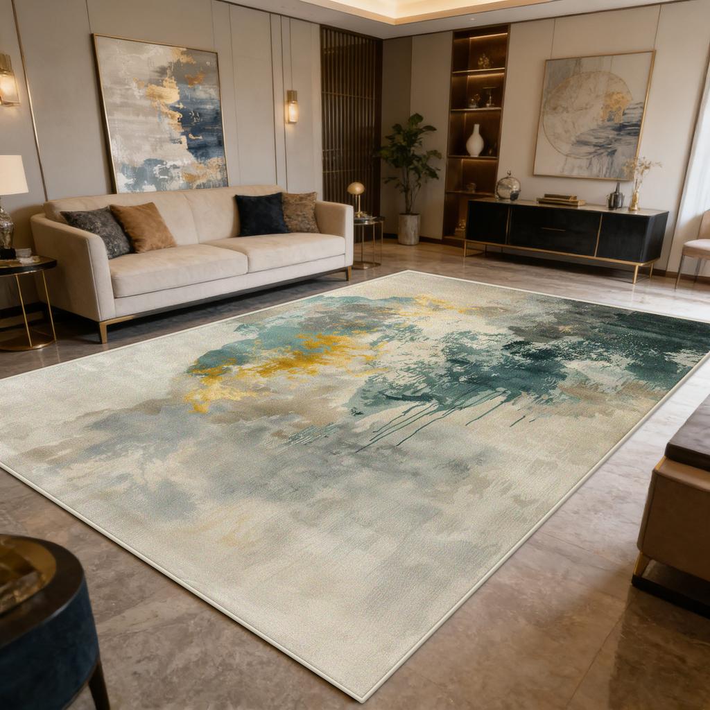 Nordic Abstract Large Area Carpet for Living Room Home Sofa Area Non-slip Washable Rug Decoration Bedroom Bedside Floor Mats