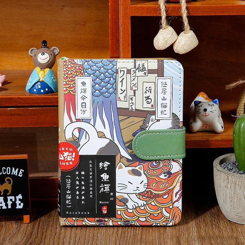 

Кавайный мультяшный кот PU магнитная застежка блокнот дневник органайзер блокнот простой базовый справочник милый кот блокнот подарки