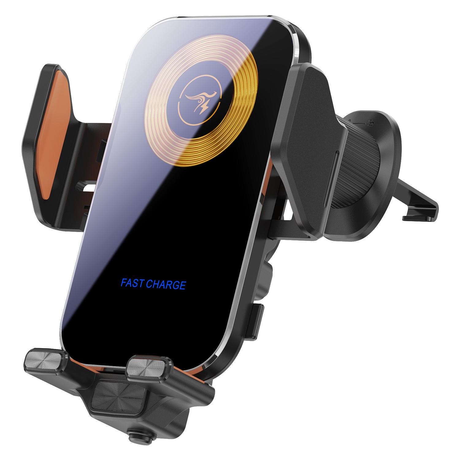 

X15 Автомобільний тримач для мобільного телефону з кріпленням на повітропровід, бездротова зарядка, кронштейн для мобільного телефону Tarnish