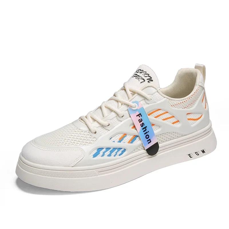 Fashion 2024 Men Shoes Casual Mens Sneakers Mesh Breathable Outdoor Walking Tennis Fashion Designer Luxury Sneakers Mens Summer Flats