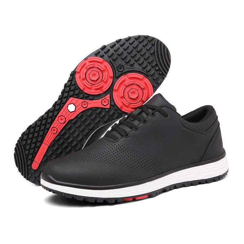 

F88 Men s Casual Golf Shoes with Fixed Spikes and Breathable Design 45 чорний