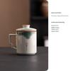 Ge Kiln Ceramic Tea Cup Set: Three-Piece Mug with Inner Liner, Gift Box, Logo Customizable, Perfect for Business Gifts