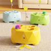 Indoor Play Device with Extending Lower Attachment, Moving Ball, Spring Attachment, and 4 Top Openings for Play