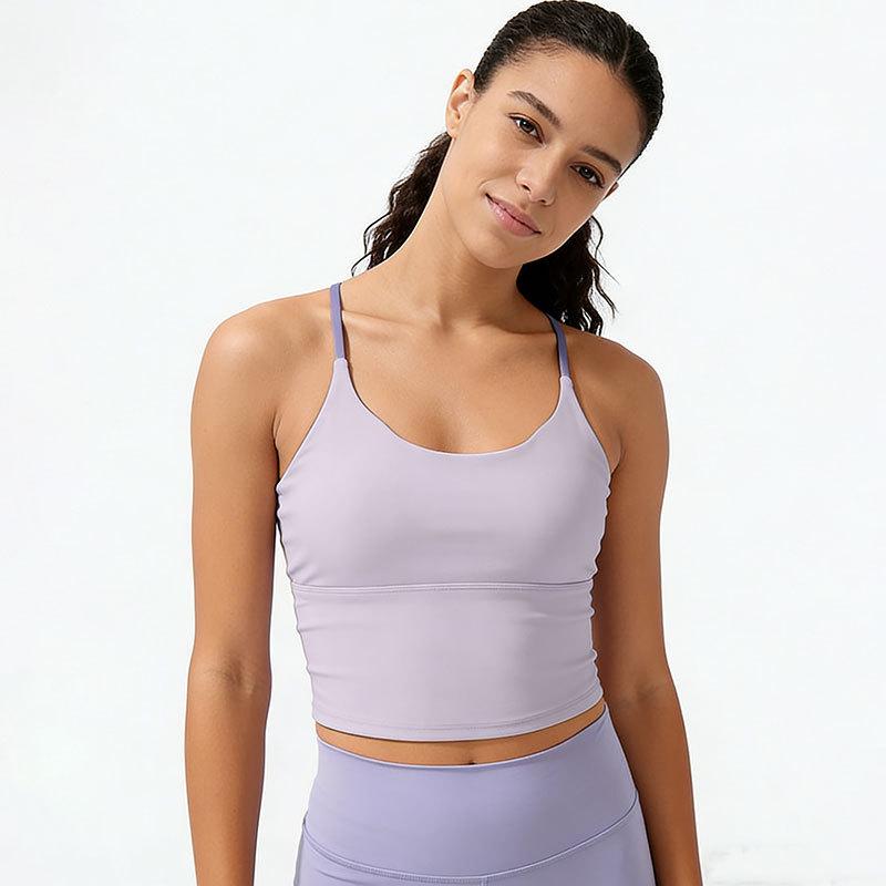 2026 Breathable Summer Yoga Vest with Fixed Cup Pad - Pilates & Fitness One-Piece Top