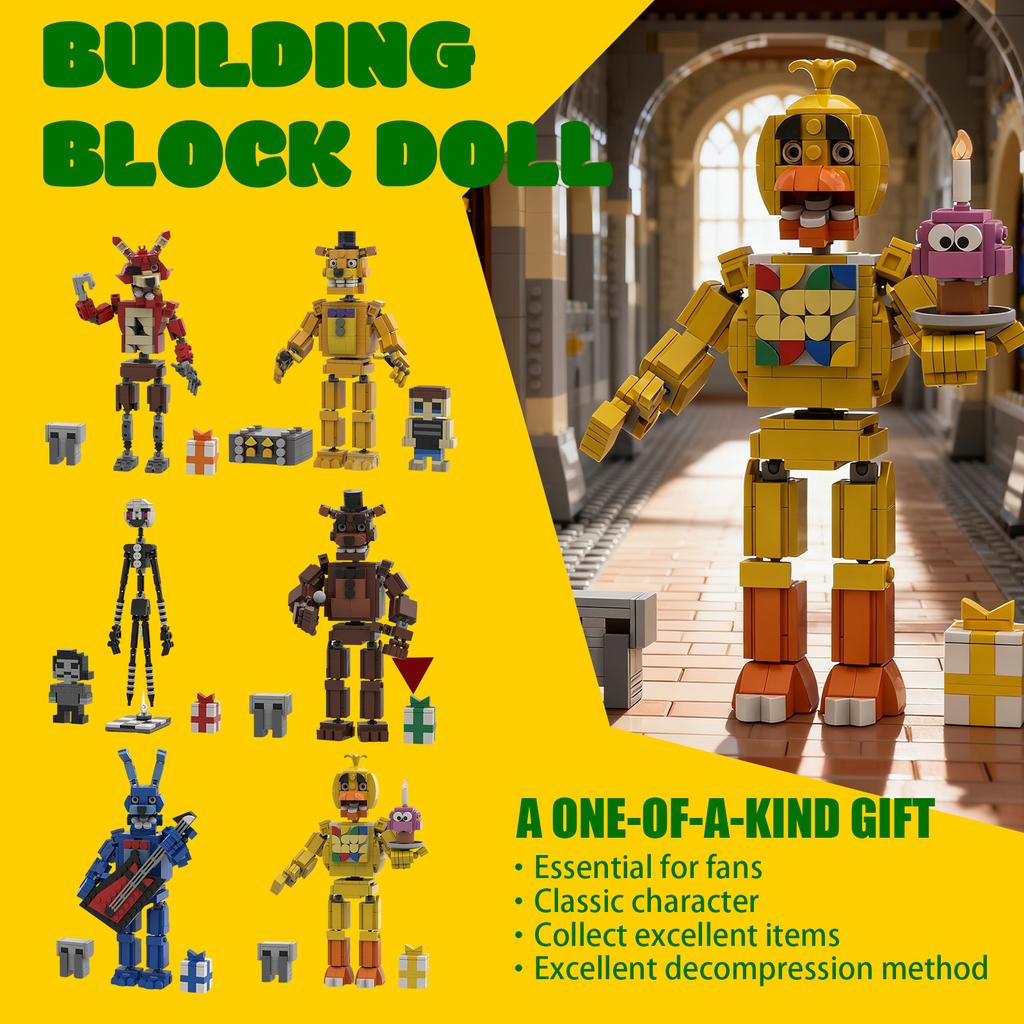 Imitation Mystery Puppet Assembly Building Block Figure Model - Creative Building Block Anime Model, Suitable For Display And Collection Gifts.