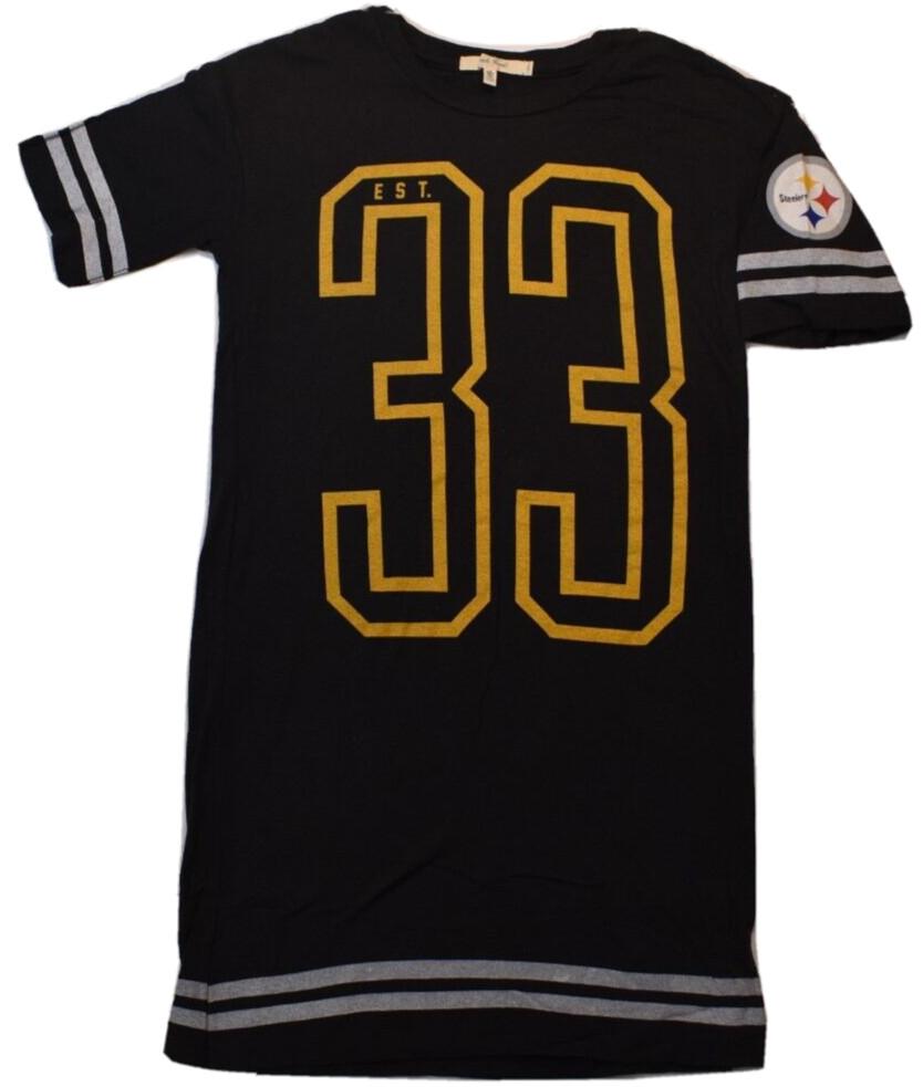 

Junk Food Womens NFL Pittsburgh Steelers Football 33 Black Dress New L