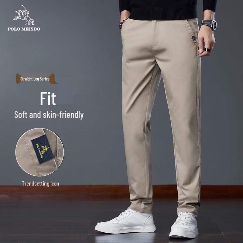 

POLOMEISDO Men s Straight-Leg Business Casual Trousers 34