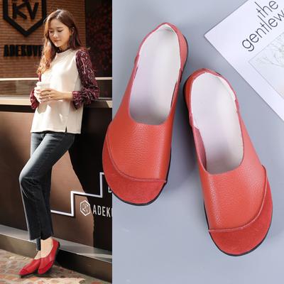 Fashion Four Seasons New Products WOMEN'S Casual Shoes Genuine Leather Soft Bottom Moccosins Wear-Resistant Anti-slip Girl'S Versat