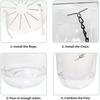 Indoor Hanging Flower Pots - Set of 3 Outdoor Flower Pots, Hanging Flower Pots with Drainage Holes