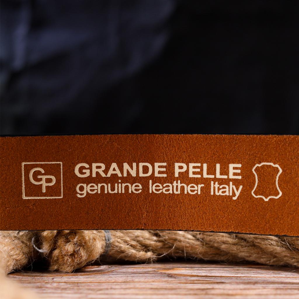 Belt for Men In Military Style Made of Genuine Leather GRANDE PELLE Leather Belt 21478 Multicolored