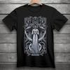 Aquarius Zodiac Sign Goth Skull Unisex Black T-Shirt S-3XL