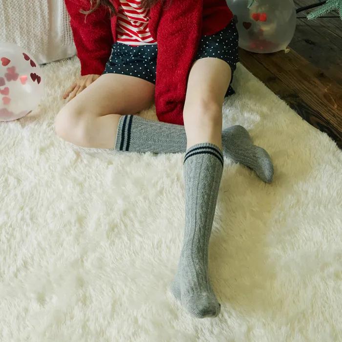 [Banana Sisters] Prep P Striped Wool Knee Socks 3 Colors