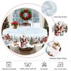 1 Piece Of Merry Christmas Themed Printed Tablecloth, Retro Country Farmhouse Style, Santa Claus, Snowman, Snow Scene Pattern Design, Suitable For Chr