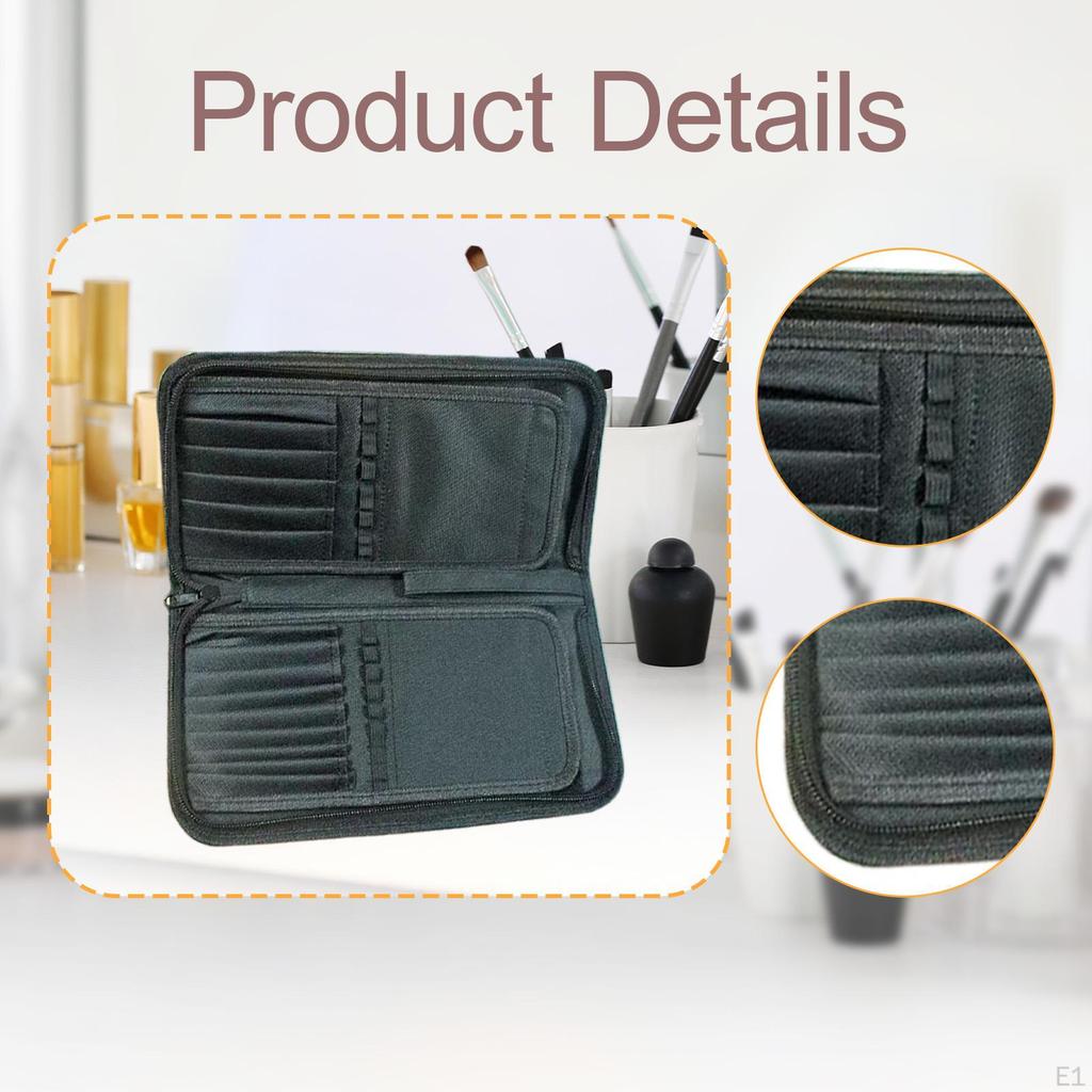 Art Paint Brush Holder 15 Slots Storage Pen Pencil Pouch Travel Makeup Case for Salon Manicure