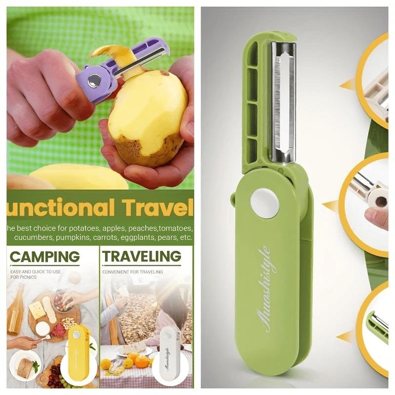 Mini Portable Fruit Multifunctional Stainless Steel Peeler Household Kitchen Vegetable Peeler Folding Paring 7