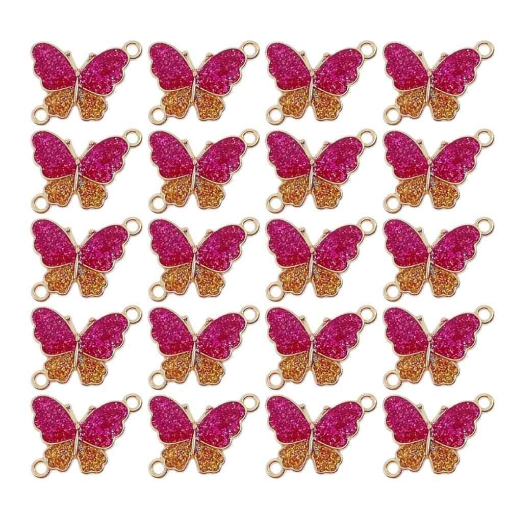 

20pcs Butterfly Charms Acrylic Butterfly Enamel Butterfly Pendants Charm for Necklace Bracelet Jewelry Making DIY Crafting розы красного