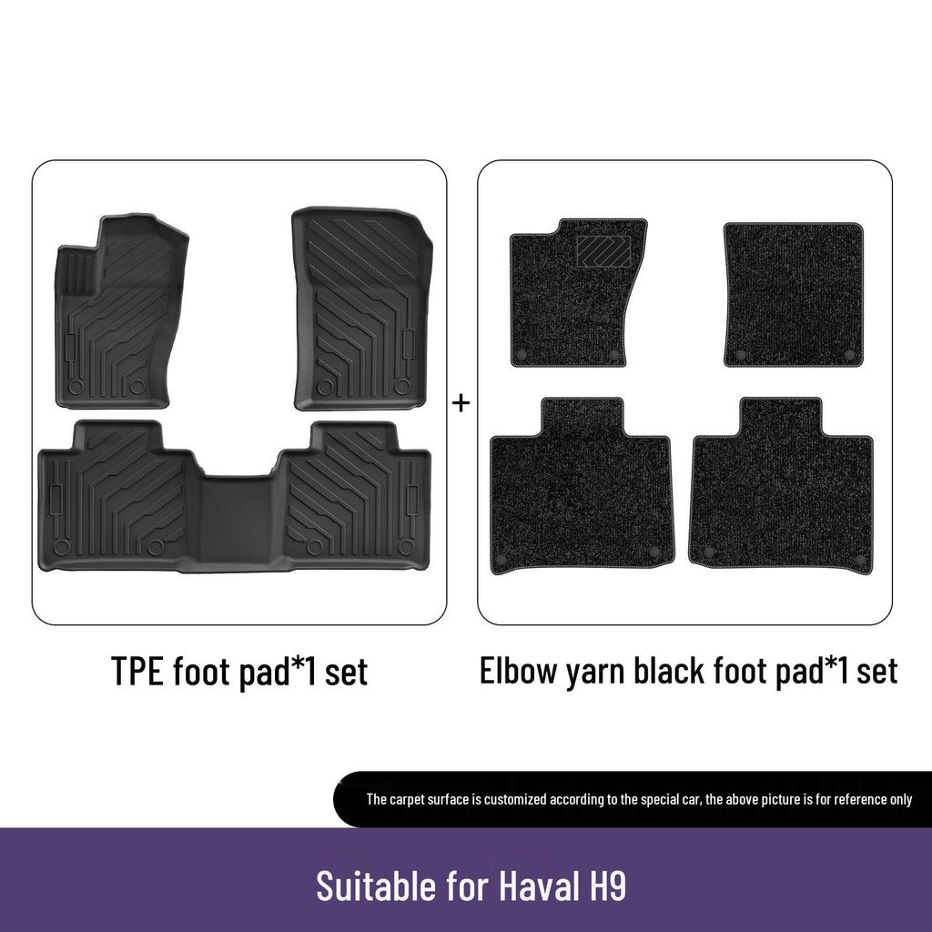 2024 Haval H9 TPE 3D All-Weather Floor & Trunk Mats