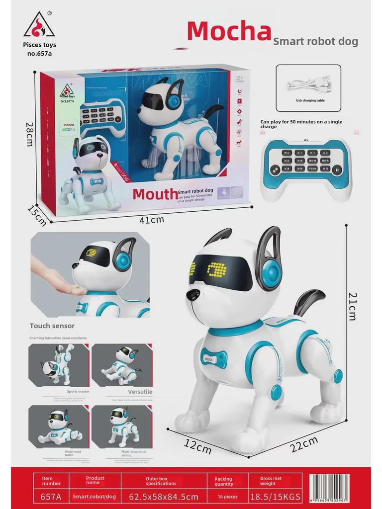 2024 Smart Bionic Robot Dog: Programmable, Remote-Controlled, Rechargeable Toy for Kids
