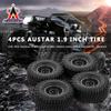Goolsky 4x AUSTAR 100mm 1.9 inch Rim Rubber Tire Wheels for 1/10 RC Cars: Traxxas HSP Redcat RC4WD, Tamiya Axial SCX10 D90 HPI RC Rock Crawler