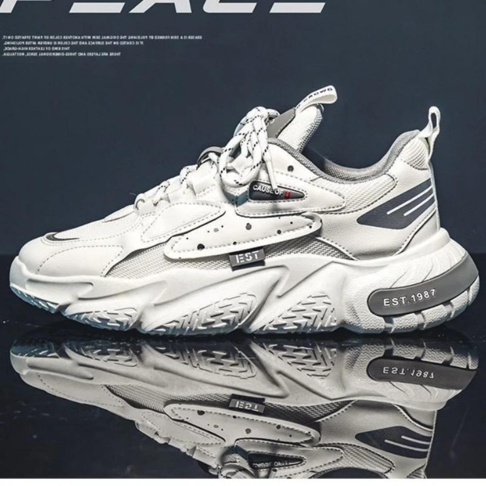 

Spring Autumn Men s New Breathable Mesh Shoes Fashion Comfort sports shoes Hot Sale Casual walking sneakers Thick Bottom Sneaker 42 серый