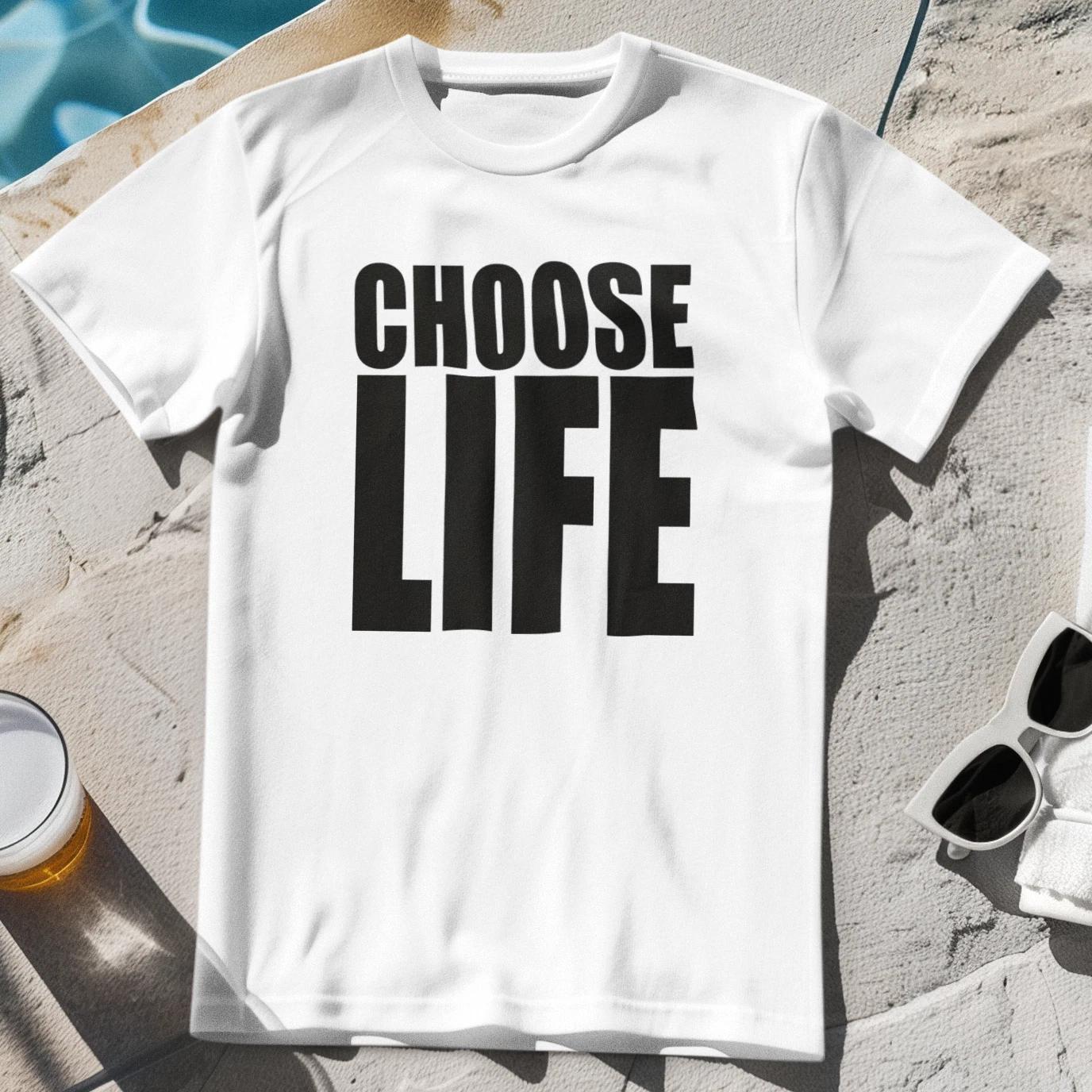 CHOOSE LIFE - T-Shirt - pop music 90s wham george michael 80s top of the pops 2XL