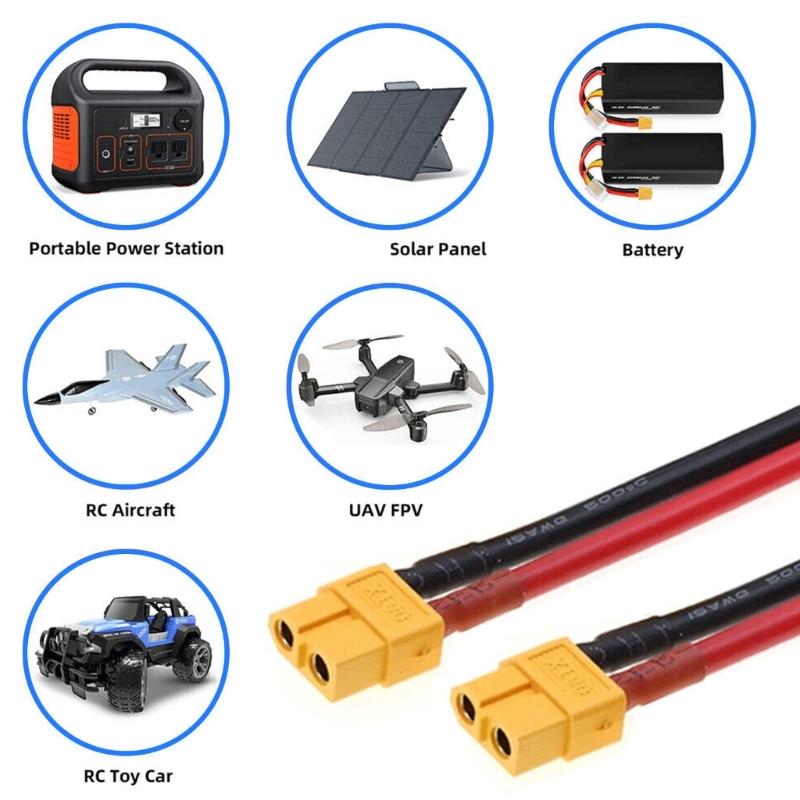 Easy To Use XT60 Model Aircraft Plugs Drones Power Connectors Secure Power Transmission for Secure Power Transmission