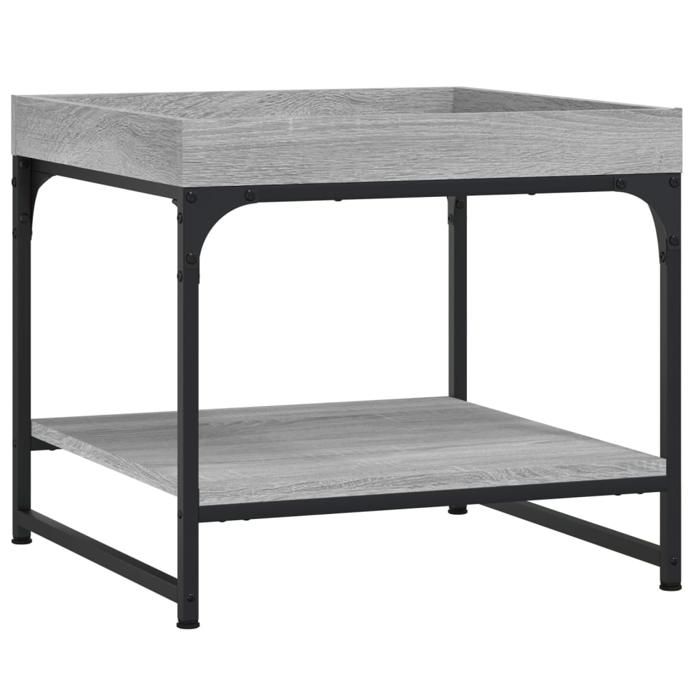 VidaXL Coffee Table Sonoma Grey 49.5x49.5x45 Cm Engineered Wood 832811