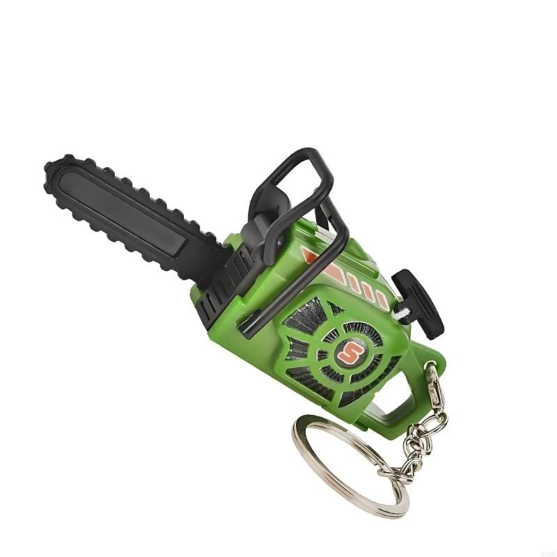 Mini Pull String Chainsaw Keychain Creative Tiny Decorative Pendant 1Pc Portable Ornament for Backpacks Key Ring Outdoor Enthusiasts Gifts