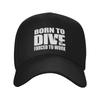 Personalisierte Mode Baseballkappe 'Born To Dive' Unisex Damen Verstellbar Unisex Taucher Scuba Diving Papa Hut Outdoor Sonnenhut