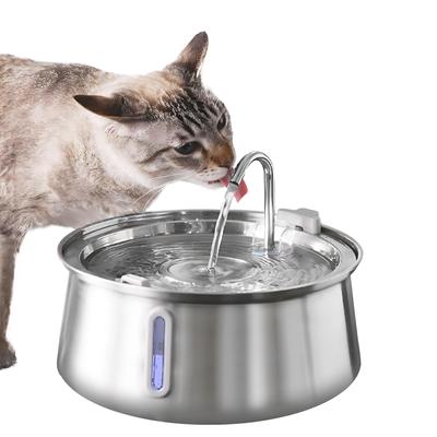 4L Edelstahl Hunde Automatischer Trinkbrunnen Haustier Trinkbrunnen Mehrfachfilter Katzenbrunnen Kleiner und Mittelgroßer Hunde Wasserspender
