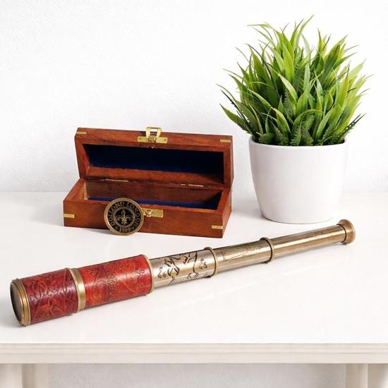 

Telescope Gifts for Him, Memorable Gift for Kids, Premium Spyglass Gift for Dad, Unique Design Brass Telescope
