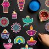 25 KS Indická tematická párty dekorace Diwali DIY ŠŤASTNÉ DIWALI Papírová tabule Dekorace Kartička Samolepky