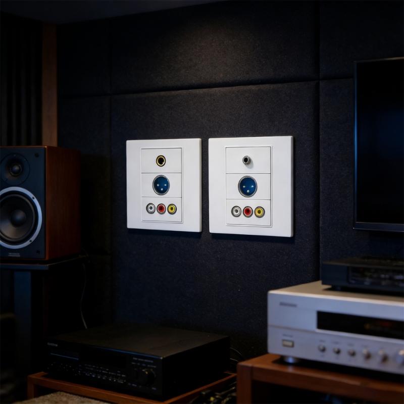 86 Type Modular Panel with Customizable Module Wall Plate Suitable for Multimedia Interfaces ABS Texture Embedded Frame