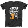 Support Your Local Animal Shelter, Dog and Cat Animal Rescue T-Shirt, Sweatshirt, Hoodie for Men Women Kids Made In Canada Black
