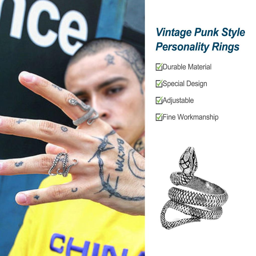 Adjustable Size Rings Fashion Vintage Plating Exaggerated Friendship Ring Accessories Alloy Jewelry Supply Ornaments