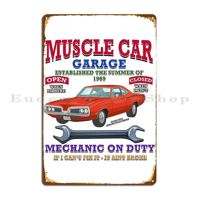 Muscle Car Garage Hot Rod Racing Novelty Gift Ucvinhtoan Metal Sign Plaques Funny Cinema Customize Designing Tin Sign Poster