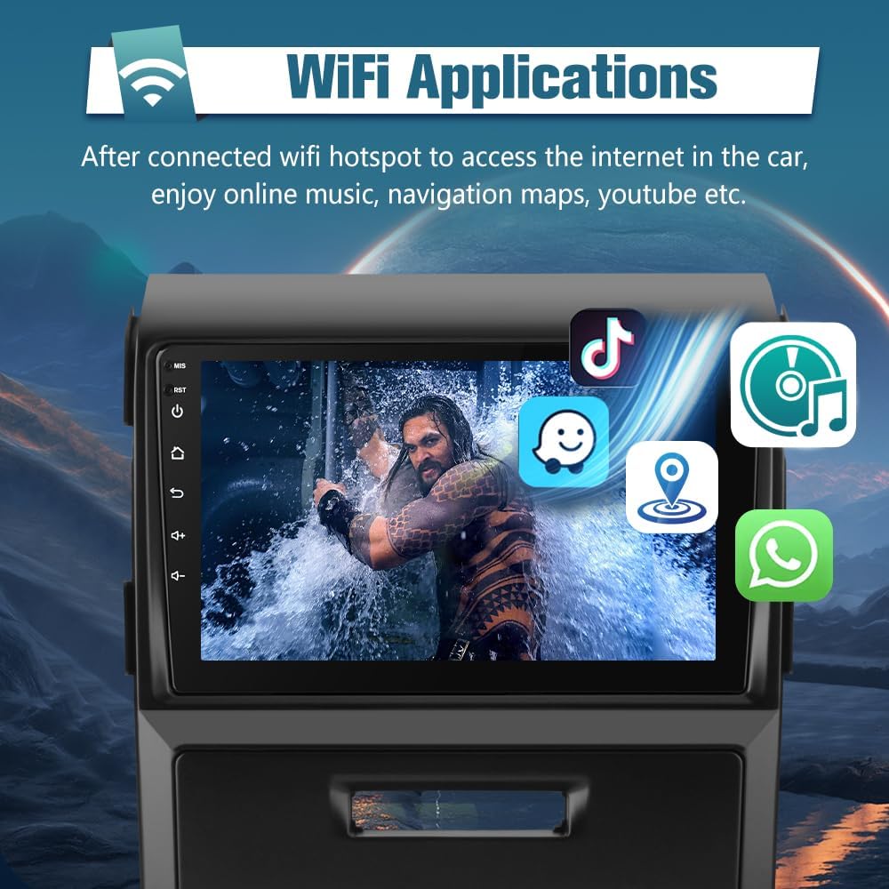 Android 13 Car Stereo for Ford F150 2009-2012, 9' Touchscreen with CarPlay, Android Auto, GPS, Bluetooth, WiFi