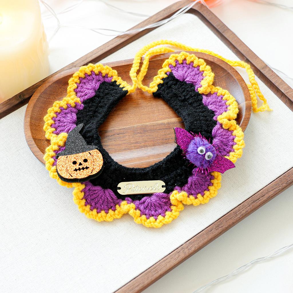 Pet Supplies Bib Hand Crocheted Snood Christmas Day Dog Cat Gold Label Saliva Towel Bib Collection