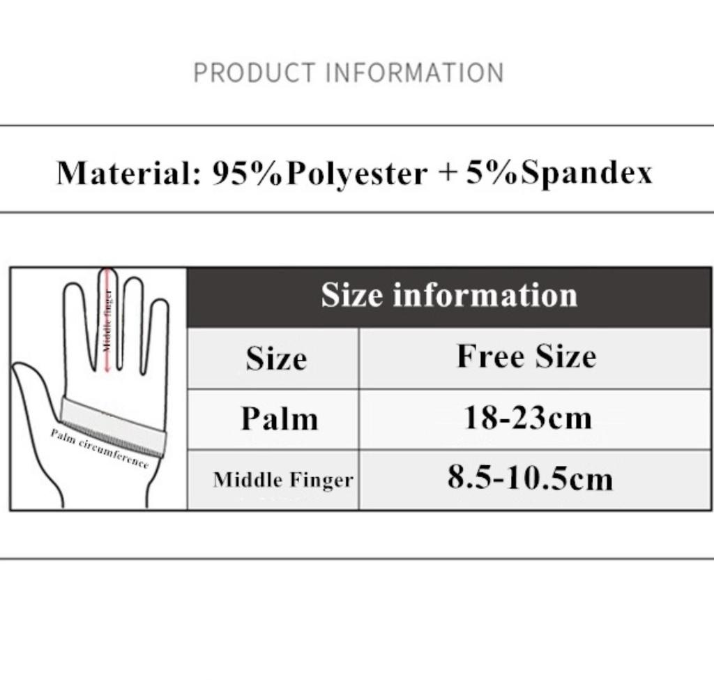 Cycling Fishing Gloves for Men Ice Silk Non-Slip Sun Protection Gloves Thin Anti-UV Outdoor Sports Motorcycle Gloves