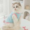 Spring and Summer Contrasting Color Checkerboard Cat Vest Into Cat Kitten Spring Two Feet Leash Pet Cat Clothes