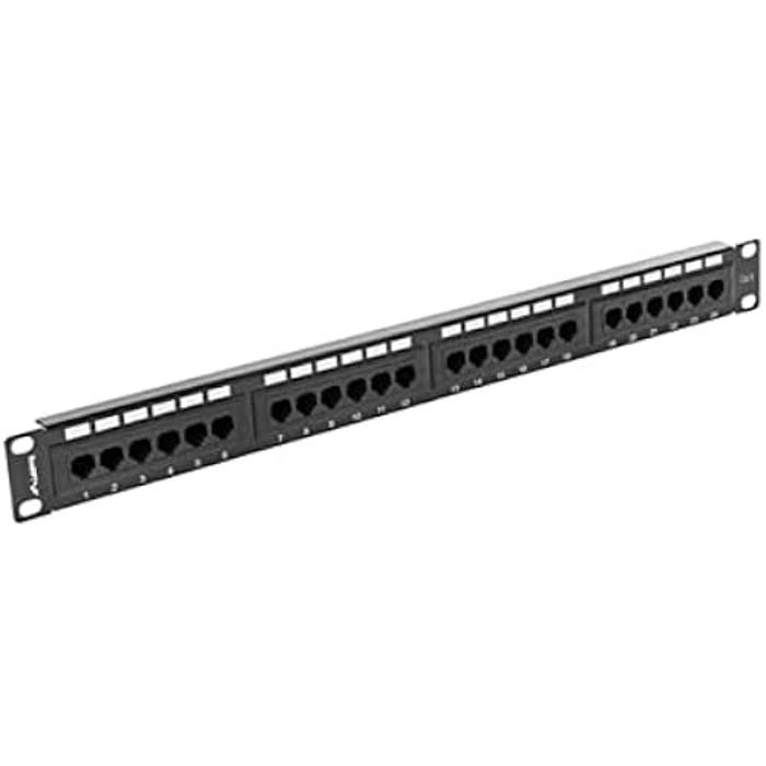 Panneau De Brassage - LANBERG - 24 Ports - Catégorie 6 - 1U - Noir