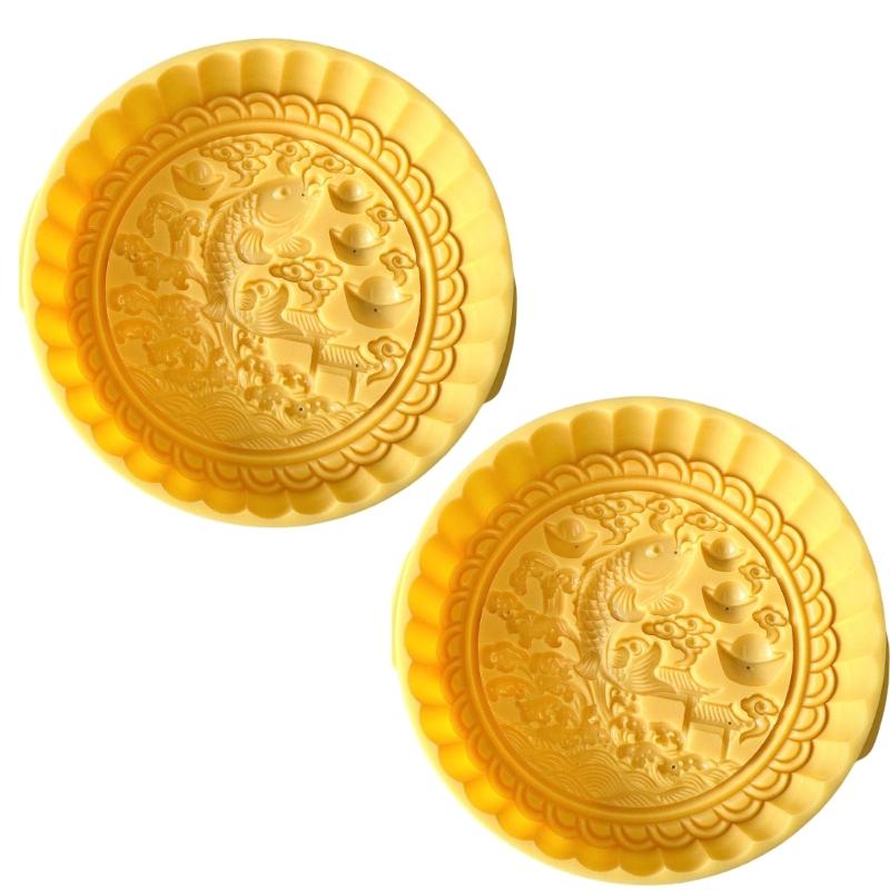 2Pcs Traditional Pattern Cookie Stamps Biscuit Press Mold Dessert Cutter Hand Press Pastry Mold Cake Decorating Tool