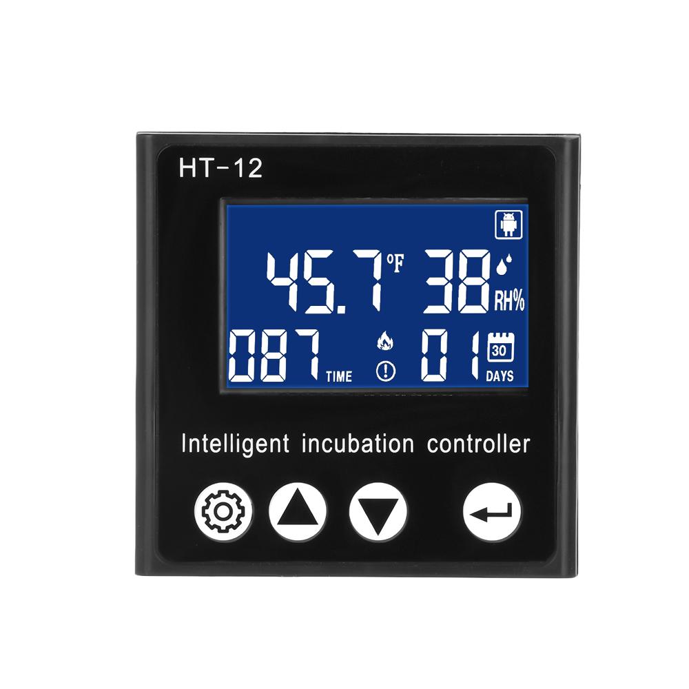 30~39.5℃ HT-12 Temperature Controller Thermostat LCD Display Temperature and Humidity Controller Smart Incubator 0~99%RH