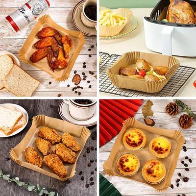 50/100Pcs Air Fryer Disposable Paper Non-Stick Airfryer Baking Papers Round Air-Fryer Paper Liners PaperKitchen Accessories