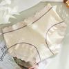 Non Marking Underwear for Women Mid Waist Lingerie Antibacterial Pure Cotton Knickers Breathable Triangle Panties