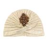 Fashion Pleated Turban Caps Retro Hat Wrap Cover Muslim Indian Hat Bandana Elastic Beanies Chemo Cap For Women African Headwear
