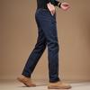 Pure cotton elastic men's light luxury casual pants straight fit light business fashion versatile casual slim trousers men