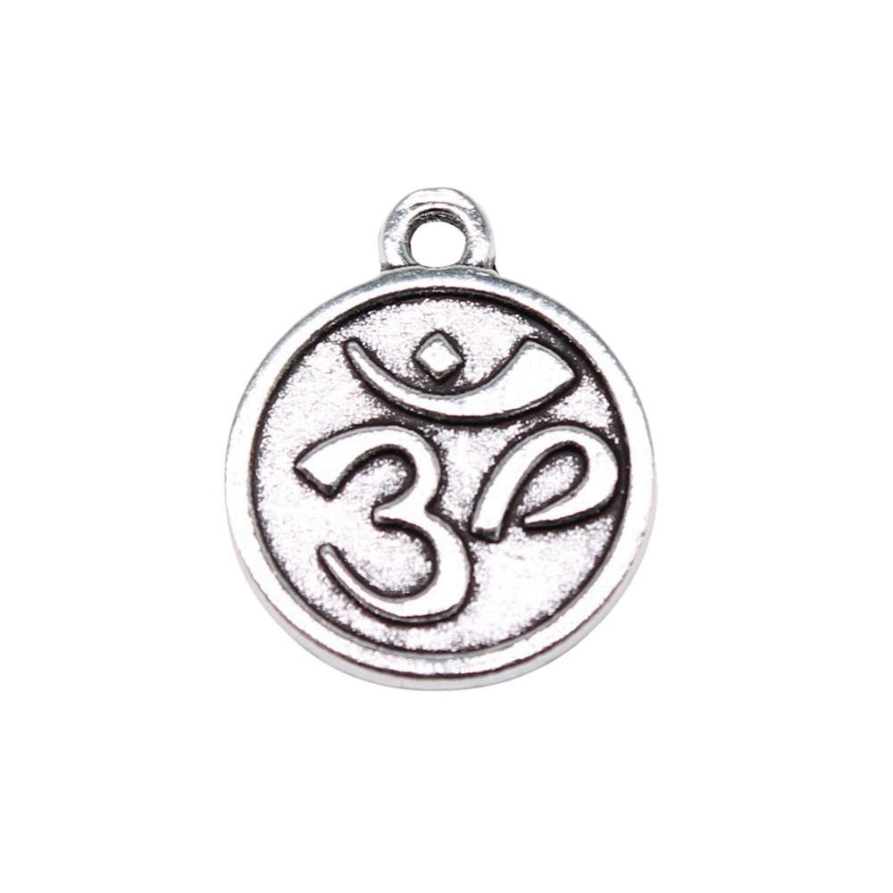 Om Lotus Charms Sports Pendants For Spiritual Yoga Themed Jewelry